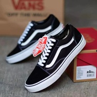Vans Shoes/Old Skool classic black, Kasut sekolah hitam women's low-top sneakers male female shoes/k