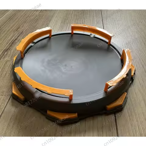 XD168-17 FOR Beyblade Arena Stadium Gray-Orange Round Gyro Arena Disc, Grigio-arancio Color, Gray Ba