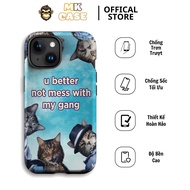 Cool and Funny Cat Group Iphone CASE MK CASE Durable Material