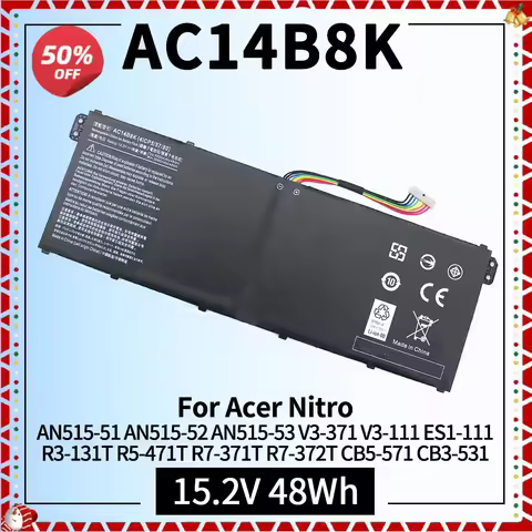 AC14B8K Laptop Battery for Acer Predator Helios Nitro 5 N17C1 AN515 PH315-51 PH315-52 G3-571 G3-572