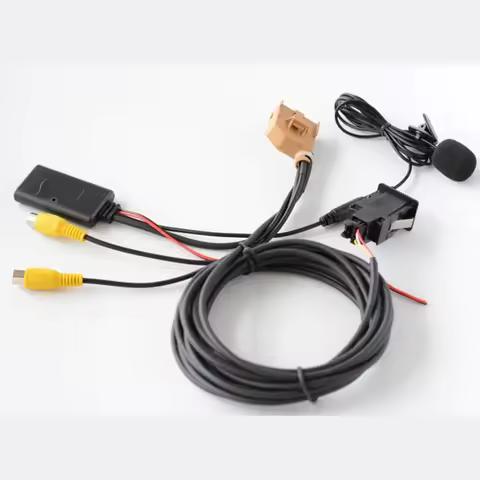 For Q7 A6 A8 2006-2008 12V Bluetooth Compatible For MMI 2G Car AUX Cable Adapter Music Audio Mic Mus