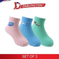 Darlington Kids Fashion Cotton Anklet Socks 7g0579 Set of 3