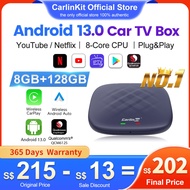 Carlinkit Android 13 Tv Box for car 8+128G Netflix iptv YouTube Spotify Wireless CarPlay Android Auto with GPS for car Ultra QCM665 4G LTE GPS Play Store