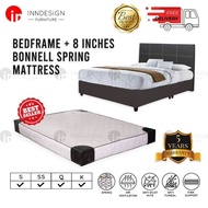 Quanto Faux Leather Divan Bed +8 Bonnell Spring Mattress/ Bedframe [Available In All Sizes]
