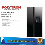 PROMO!!! POLYTRON Kulkas 2 Pintu Kaca PRS480 Kulkas Polytron Side By