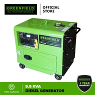 Greenfield Diesel Generator 5.5KVA Silent 418CC
