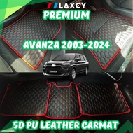 Toyota Avanza LAXEY Carpet 5D Carpet Floor mat Pu Leather ( 3 Row)