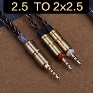 OPENHEART 8 Core Cable for Headphone 1 to 2 jack 3.5/2.5/4.4mm Balance Upgrade Replacement Silver Ca
