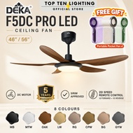 DEKA KRONOS F5DC PRO F5DCL 46" 56" 5 Blades LED DC Motor 14 Speed SIRIM Remote Control Baby Ceiling 