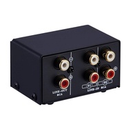 RCA Switch Audio Switcher RCA 2 in 1 Out / 1 in 2 Out A/B Switch Stereo Audio Splitter Box with No D