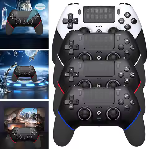 Wireless Controller 6 Axis Gyro Bluetooth-Compatible Gaming Controller Macros Turbo Dual Vibration f
