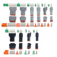 xps 1 sets Deutsch DT 2P 3 4 6 8 12 Pin Waterproof Electrical Wire Connector plug Kit 22-16AWG Engin