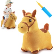 IPlay, iLearn Bouncy Pals Hopping Unicorn Horse, Toddler InflatableGirl