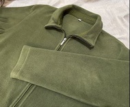 日版Uniqlo搖粒絨保暖外套 fleece 橄欖綠