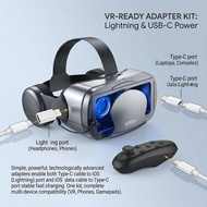 3D VR Headset Smart Virtual Reality Glasses Helmet for Smartphones Phone Lenses with Controllers Hea