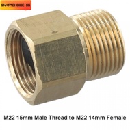 Versatile M22 15mm to M22 14mm Female Adapter for Pressure Washer Guns and Hoses