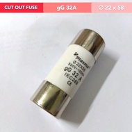 Fuse Cut Out Plasma gG 32A 500V - 100KA 22x58 3pin uk plug fuse