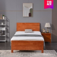 Hotel Rental House Wholesale 1.2m Modern Solid Wood Master Small Apartment Double Bed Single Bed Dor