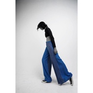 MOOROOAH | CELANA PALAZO BIPOLAR UNFINISH BLUE | PALAZO BIPOLAR UNFINISH BLUE PANTS