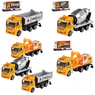Diecast Miniature Toy Heavy Truck Molen Bego Backhoe Dump Truck Heavy Equipment Excavator Alloy Meta