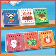 {bolilishp}  Cartoon Desk Calendar High Quality Desk Calendar 2024 Mini Desk Calendar Daily Planner Cartoon Design for Home Office Stylish Functional Table Calendar