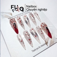Nailbox Fu2Q - Peach Blossom Design Upturned Nails & Fairy