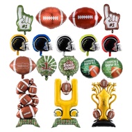American Football Foil Balloon Super Bowl Champion Theme Party Decor Helmet Goalpost Supplies