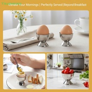 <Yixuanmaoy> Stainless Steel Egg Cup Holder Lightweight Tableware Plates For Hard Soft Eggs Suitable