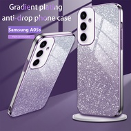 Casing Samsung A05s Case Plating Transparent Cover Glitter Soft TPU Phone Case Samsung Galaxy A05s