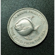 Singapore Fish 5 Cent Aluminium Coin 1971