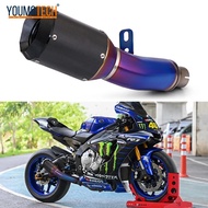 ไทเทเนียมอัลลอยด์สำหรับรถจักรยานยนต์ยามาฮ่า R6 YZF-R6 2017-2021ท่อไอเสียท่อไอเสียคาร์บอนไฟเบอร์การแข