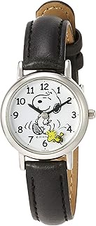 Citizen Q&amp;Q P003 Women's Watch, Snoopy, Waterproof, Leather Strap, Second Hand Disc, Analog