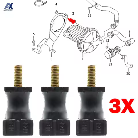 3X FOR AUDI A3 8L 8P A4 B5 B6 B7 A6 C5 C6 A8 D3 Q7 4L TT 8N R8 Secondary Air Pump Retaining Mount Bu