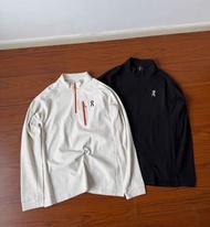 On昂跑Climate Shirt 男款長袖寬鬆版華夫格跑步休閒半拉鍊上衣 M碼 全新 春秋適用