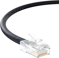 InstallerParts Ethernet Cable CAT6 Cable UTP Non-Booted 25 FT - Black - Professional Series - 10Giga