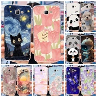 For Samsung Galaxy J7 Prime SM-G610Y / On7 (2016) SM-G610F G611F J7Prime2 Cute Cat Panda Flower Pain