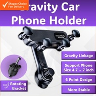 [Shopee Choice] New Gravity Car Phone 360° Rotating Bracket Holder Support 4.7 inch ~ 7 inch Phone S