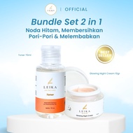Leika Skincare Basic Pack 2 in 1 - Glowing Night Cream Toner
