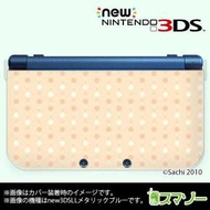 (new Nintendo 3DS 3DS LL 3DS LL ) かわいいGIRLS 9 ドット パステルオレンジ 水玉 カバー