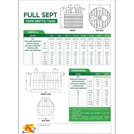 KUNYI HDPE SEPTIC TANK FS 6 VERTICAL ( INCLUDED DELIVERY IN KLANG VALLAY ONLY )