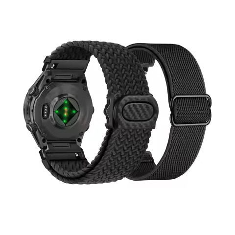 2pcs Elastic Nylon Bands for Garmin Fenix 8 43mm/5S/5S Plus/6S/6S Pro/6S Sapphire/6S Solar/7S/7S Sol
