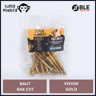 Supermonkey | CVT Block Bolts Vixion Gold CVT Tank/ | Ble Motor Hub
