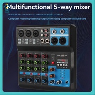 A5 Live Sound Card Mixing Console Mixer for Live Streaming DJ Audio Equipment Professional Audio 5Ch