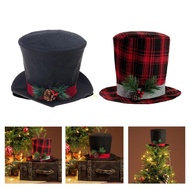yu Festival Star Hat Tree Toppers Black or Red Fabric Finish  Structure Mess Release Christmas Decor