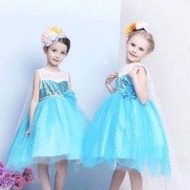 Tutu Dress with cape Blue and pink (Frozen) for kids