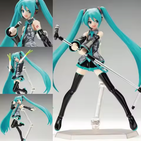 FIGMA Hatsune Miku Anime Action Figures Movable Joints Contain The Props Desktop Decoration Collecti