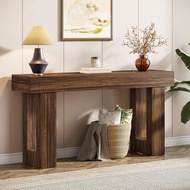 63-inch Long Console Table, Wooden Rectangular Sofa Table Behind The Couch, Farmhouse Entryway Table