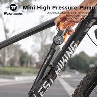 WEST BIKING 120PSI Bike Pump Schrader Presta Valve Bicyle Pump Mini Portable Air Pump Tire Air Infla