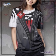 Men's Fullprint T-Shirt Honkai Star Rail March 7th Anime Cosplay CasualWanita - Evernight