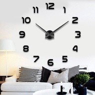 store 37/50 inches clock fashion 3D big size wall clock mirror sticker DIY brief living room decor m